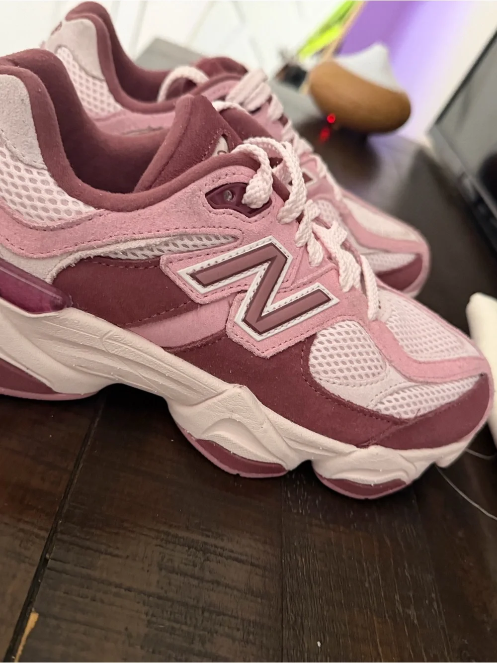 New Balance Kids Two-Tone Pink Athletic Sneakers